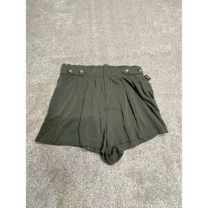 a.n.a Olive Paperbag Waist Shorts Size 16 High Rise Flowy Rayon NWT